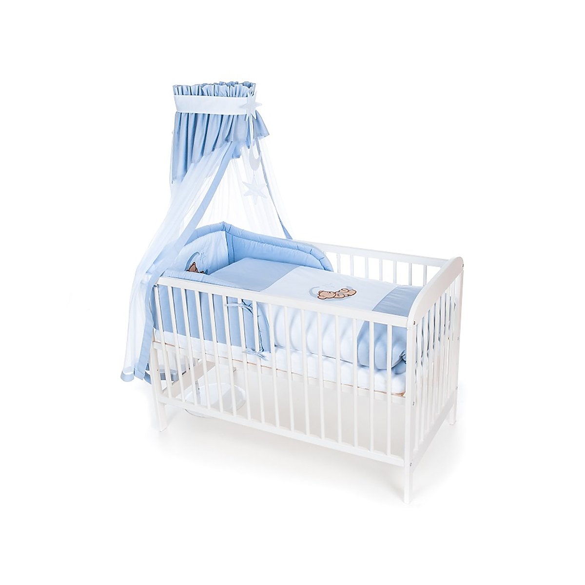 Kinderbett_Komplettbett_Babybett_Teddybaer_Mond_in_Blau_royalbabybett
