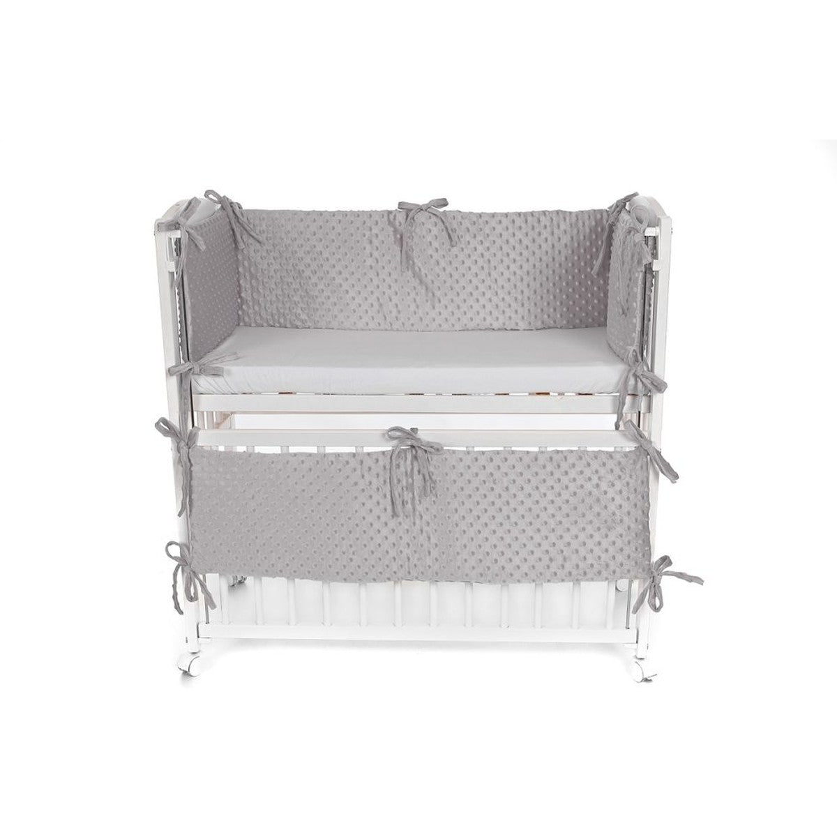 Babyhafen Baby Beistellbett mit Matratze Nestchen Grau - babyhafen.de