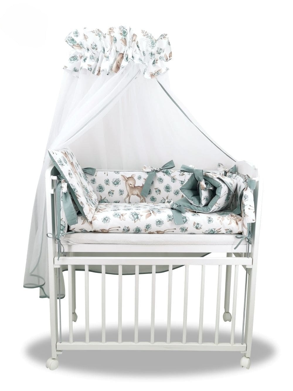 Beistellbett „Waldtiere Rehe“ – Komplettset