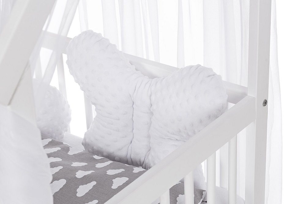 Hausbett Kinderbett Matratze Minky Bettset Wolken - babyhafen.de