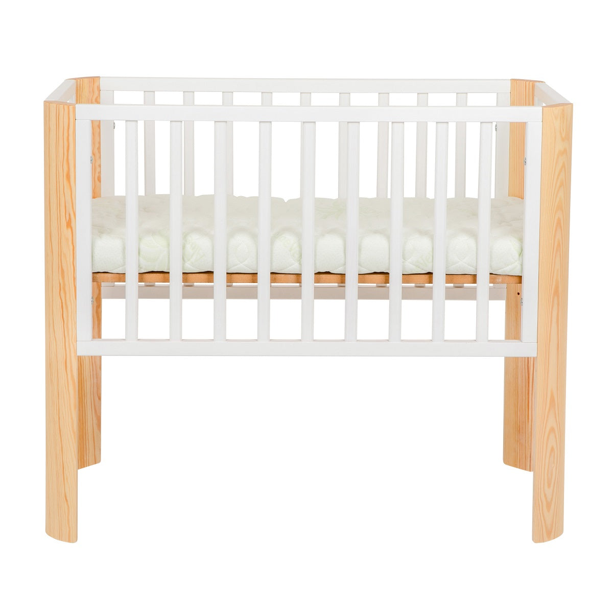 Beistellbett Stubenbett BABY HERZEN Schleifen Grau - babyhafen.de