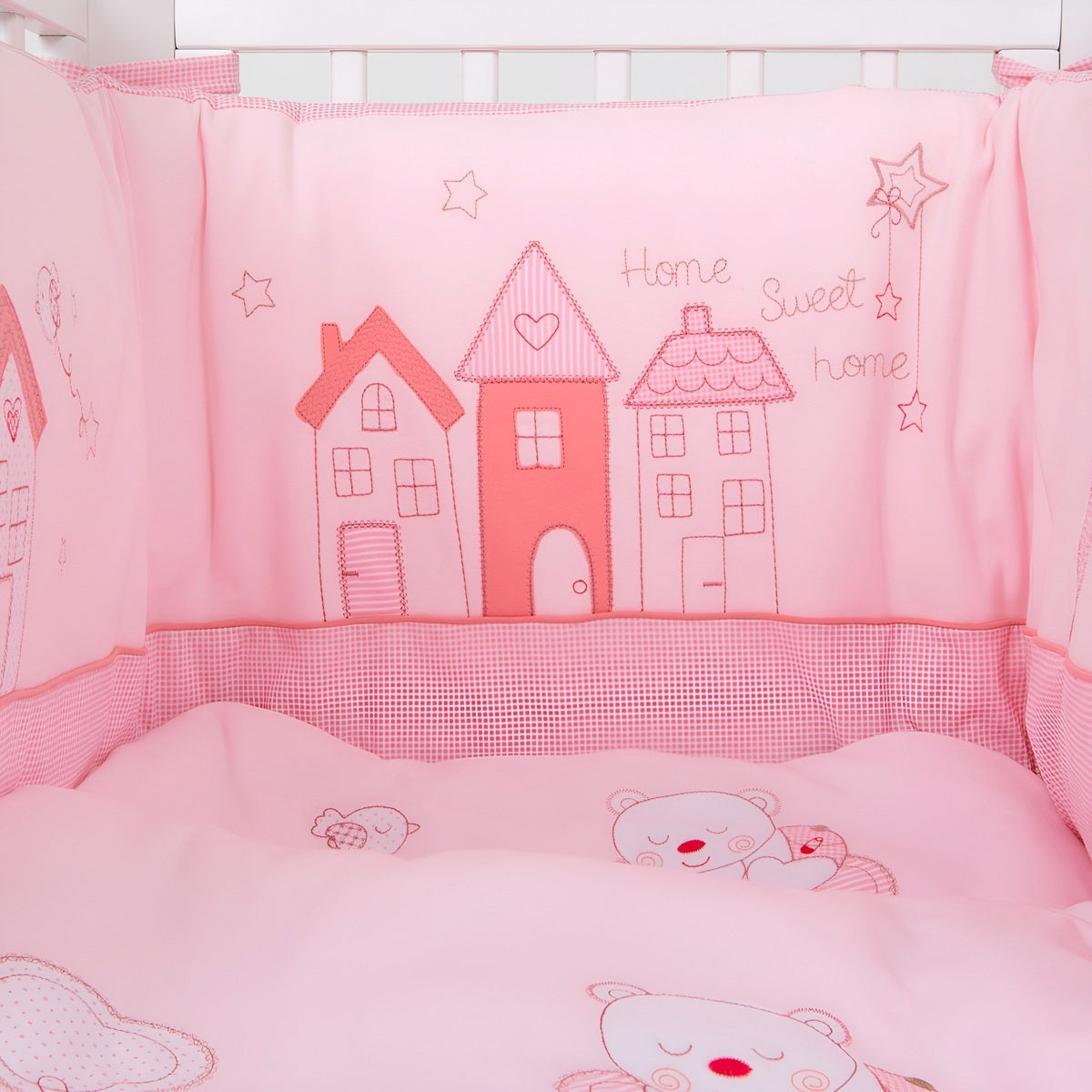 Hausbett Home Sweet Rosa 60x120 Bio Bettset