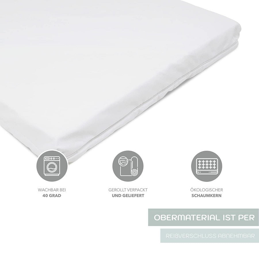 Babybett Teddybär weiß 60 × 120 mit Matratze - babyhafen.de