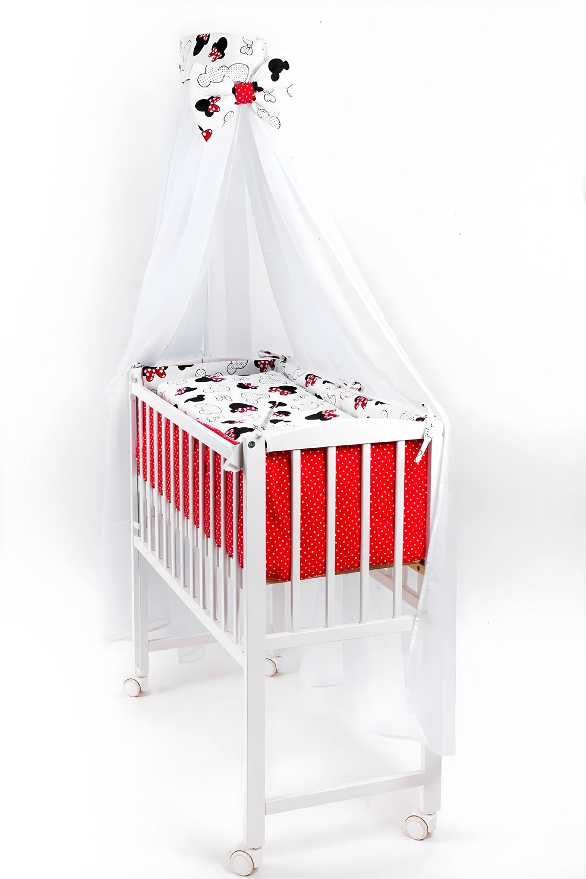 Beistellbett Minnie Mouse Komplettset mit Matratze & 7-teiligem Set