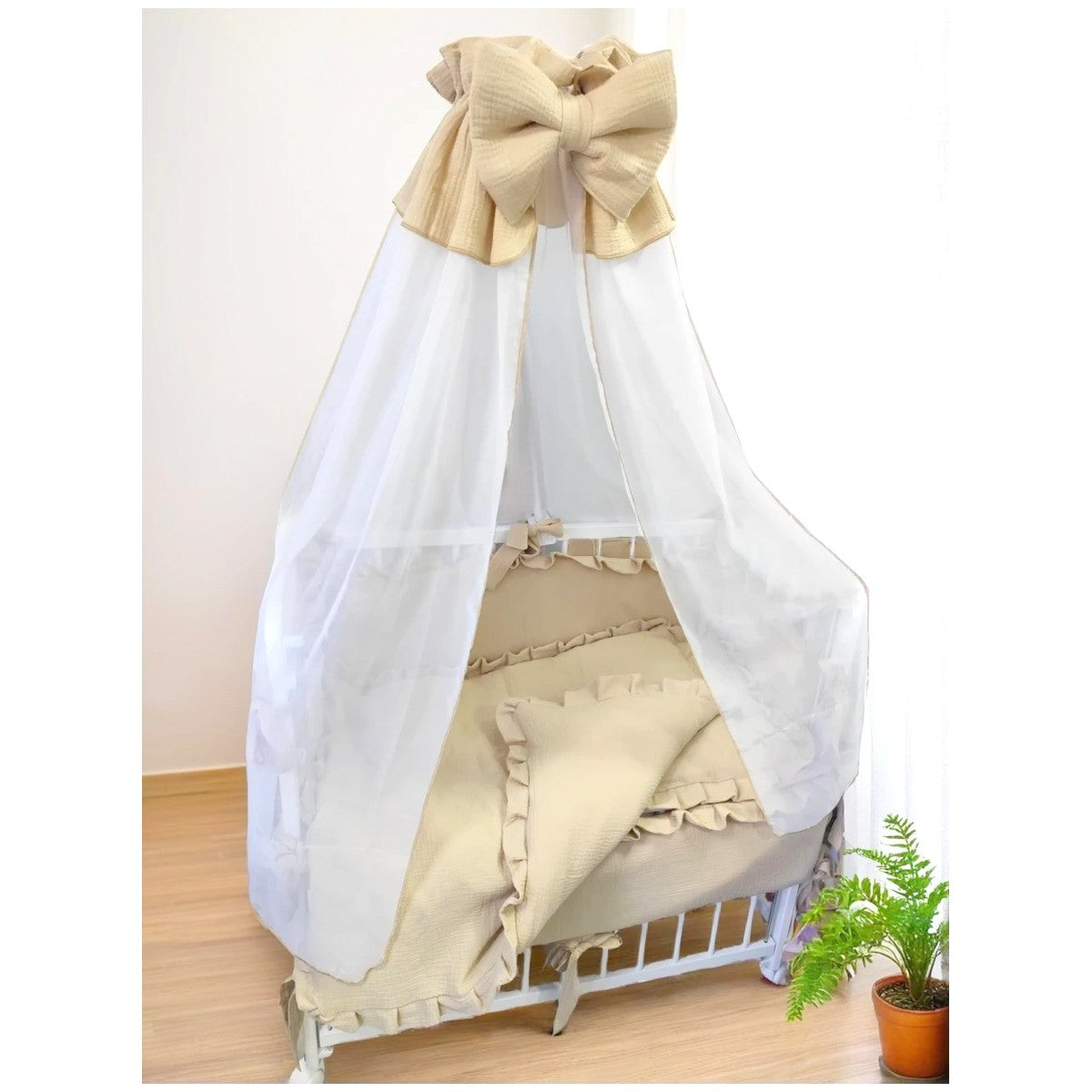 Komplett-Set Beistellbett mit Matratze und Bettwäsche