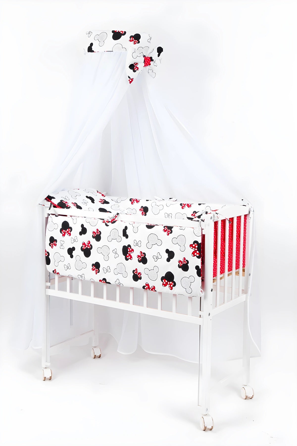 Beistellbett Minnie Mouse Komplettset mit Matratze & 7-teiligem Set