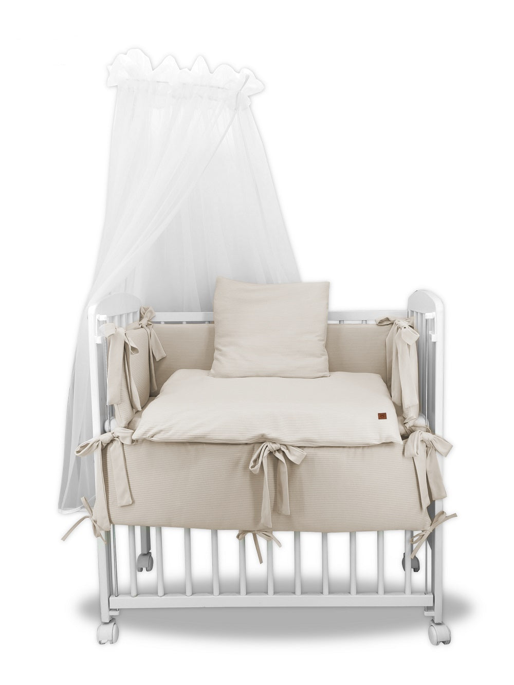 3in1 Babybett Sweater Soft Beige mit Komplettausstattung