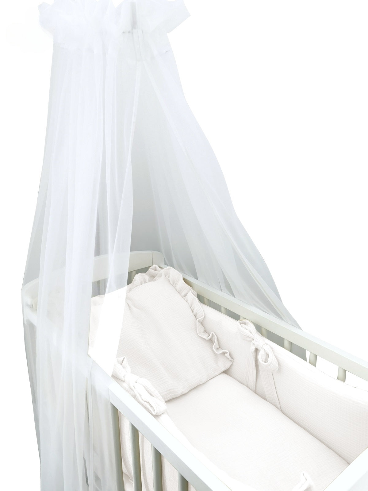 3in1 Beistellbett Baby Musselin Ecru - babyhafen.de 
