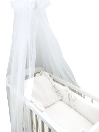 3in1 Beistellbett Baby Musselin Ecru - babyhafen.de 