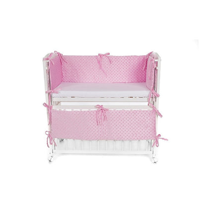 Baby_Beistellbett_mit_Matratze_und_Kopfschutz_Rosa
