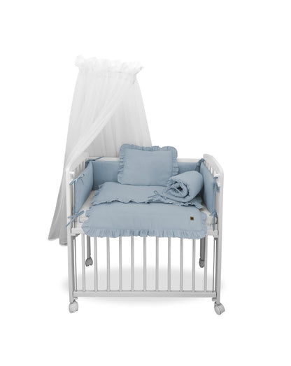 Beistellbett_3in1_aus_Kiefernholz_in_Weiss_mit_Musselin-Bettwaesche