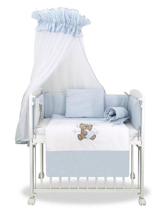 Beistellbett Baby 90x40 cm – höhenverstellbar, mit Rollen und absenkbarer Seite