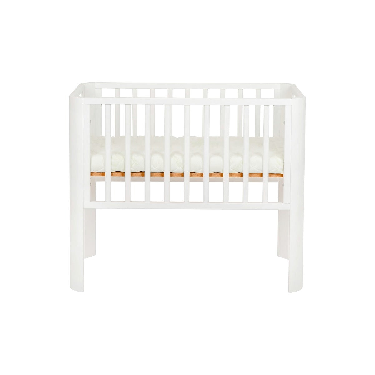 Perfektes Baby Beistellbett 2in1 Weiß – 5x Höhenverstellbar mit Matratze 