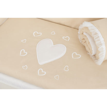 Detail_Bettwäscheset_Beige_Herzen Baumwolle