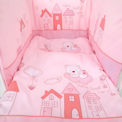 Hausbett Home Sweet Rosa 60x120 Bio Bettset