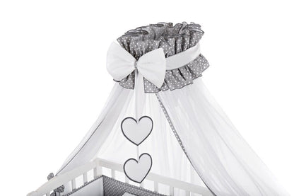 Komplettset: 8-teiliges Beistellbett 90x40 Giraffe – Beige & Grau