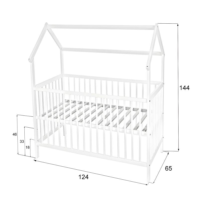 Harry Top Hausbett Farbe weiß Matratze Babybett Große 120x60 cm