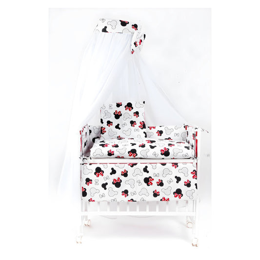 Beistellbett Minnie Mouse Komplettset mit Matratze & 7-teiligem Set
