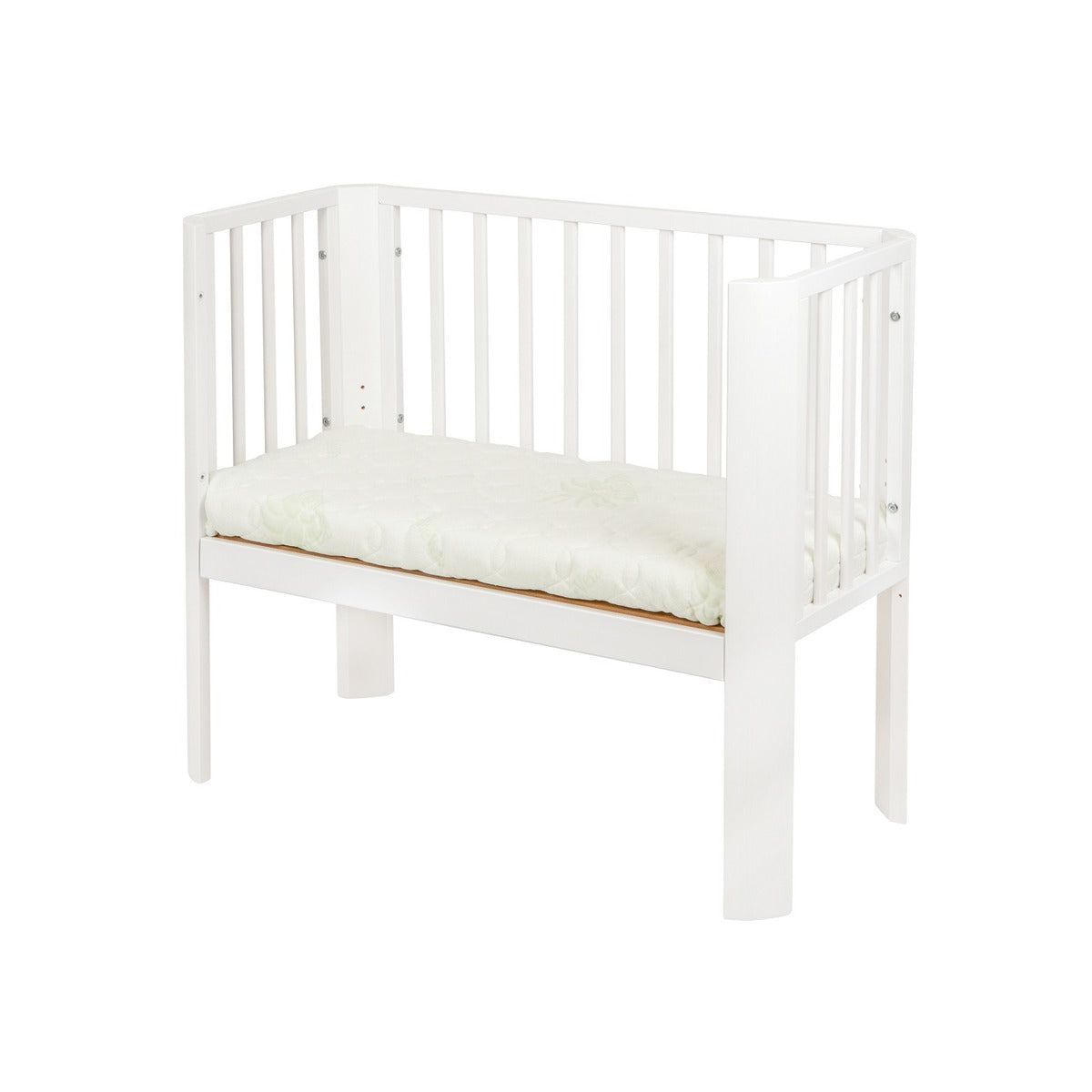 Perfektes Baby Beistellbett 2in1 Weiß – Höhenverstellbar mit Matratze &_royalbabybett