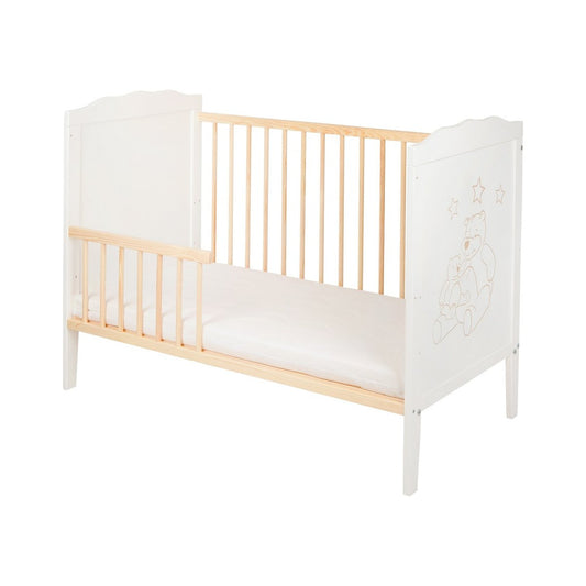 Komplettbett 60 × 120 White Schutzgitter_Royalbabybett