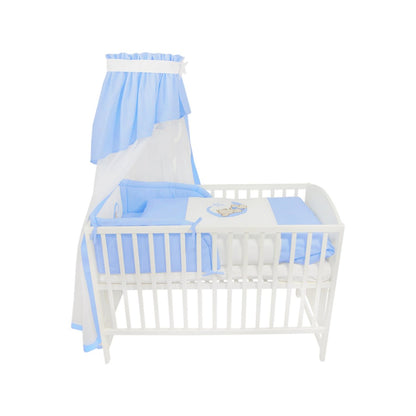 Gitterbetten online kaufen: Komplettbett 120 × 60 Babybett in blau-royalabybett