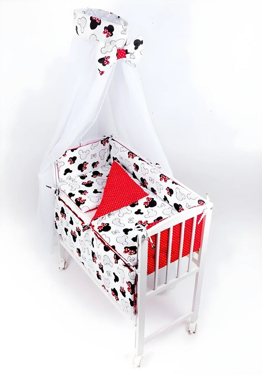 Beistellbett Minnie Mouse Komplettset mit Matratze & 7-teiligem Set