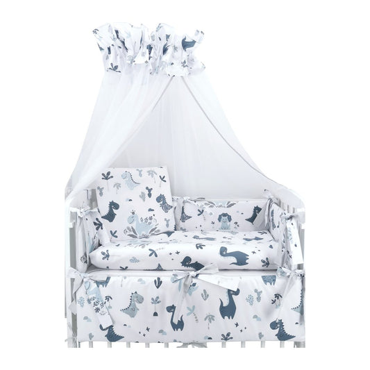 Beistellbett Baby Vollausstattung Dino in Blau_babyzimmer