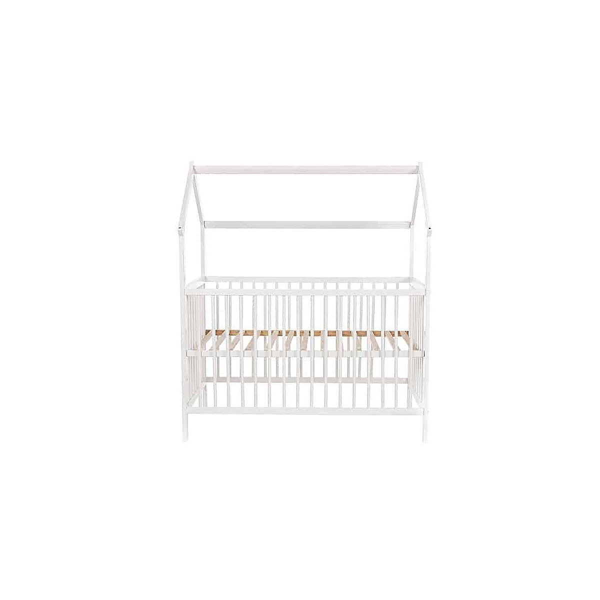 hausbett-60x120-weiss-frontansicht-ohne-matratze