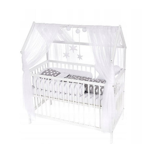 Babybett_Hausbett_Kinderbett_Matratze_Minky_Bettset_Wolken_royalbabybett

