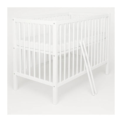 Massives Babybett 60x120 cm mit Matratze aus Kiefernholz_Royalbabybett